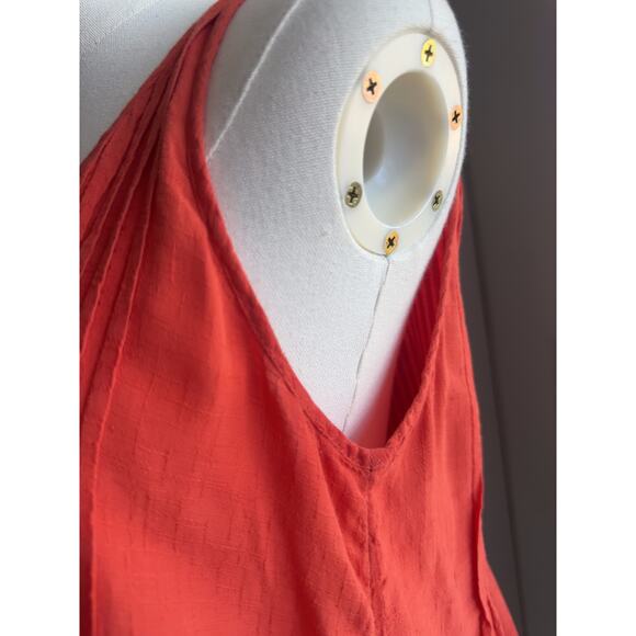 Mauve Womens Tank Top Orange Size 4 Boho Summer Bright Flowy Boho Vibes - Picture 7 of 8